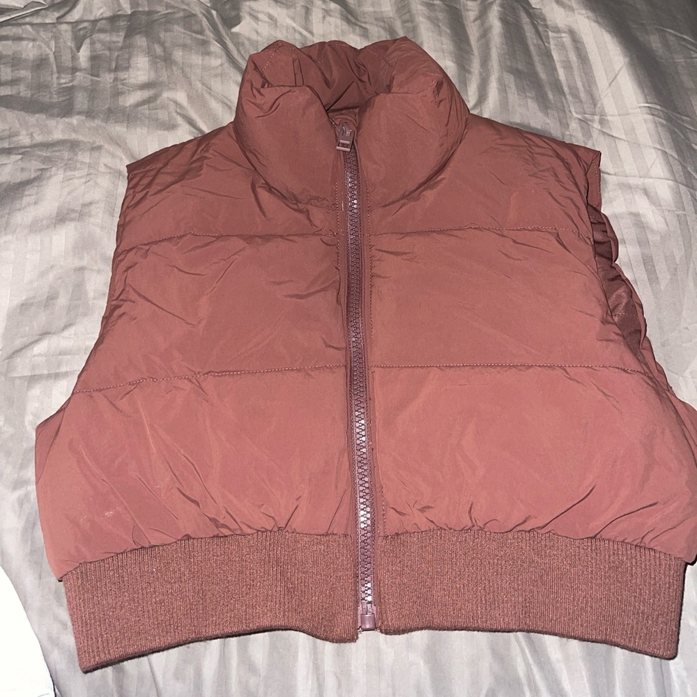 Brown Cropped Vest